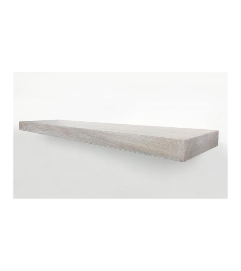 Zwevende wandplank eiken recht natuurlijk wit 100 x 20 cm