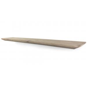 Zwevende wandplank eiken met verjongde kant 170 x 20 cm - Wandplank zwevend - Boekenplank - Zwevende boekenplank - Boomstam plank - Muurplank - Muurplank zwevend
