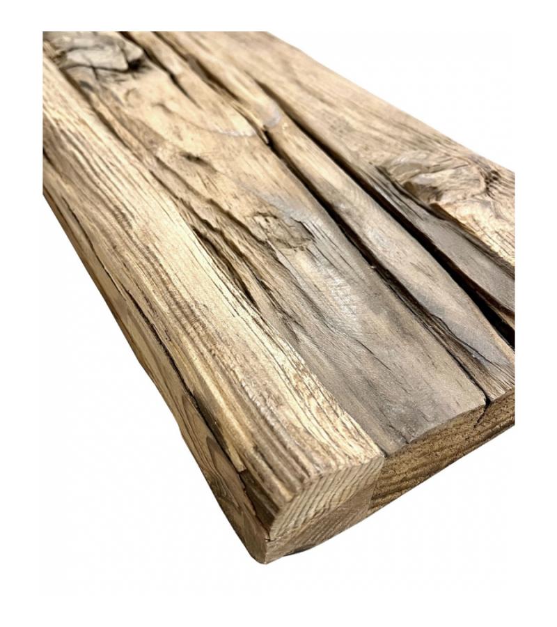 Zwevende rustiek eiken spoorweg wandplank 100 x 20 cm