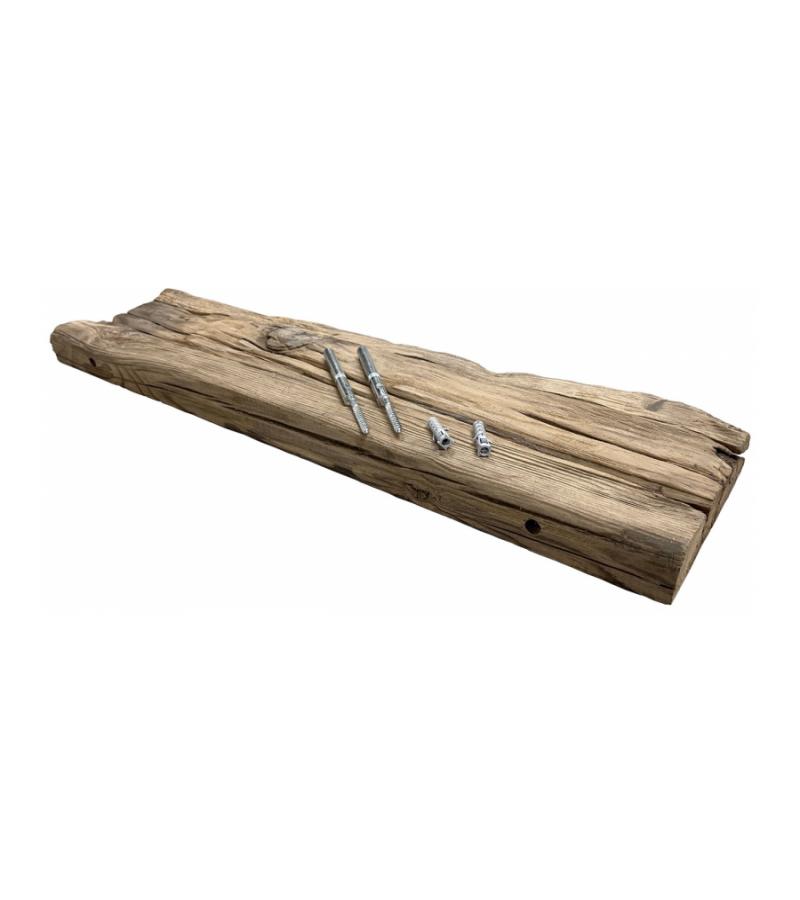 Zwevende rustiek eiken spoorweg wandplank 100 x 20 cm