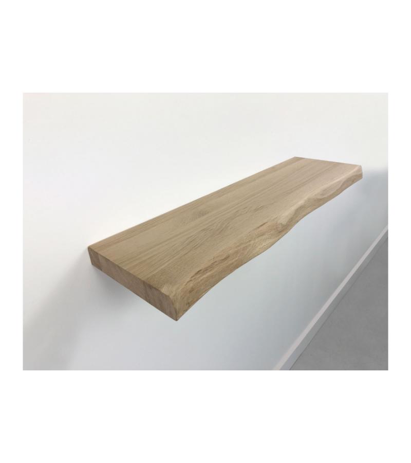 Zwevende wandplank eiken boomstam 140 x 20 cm