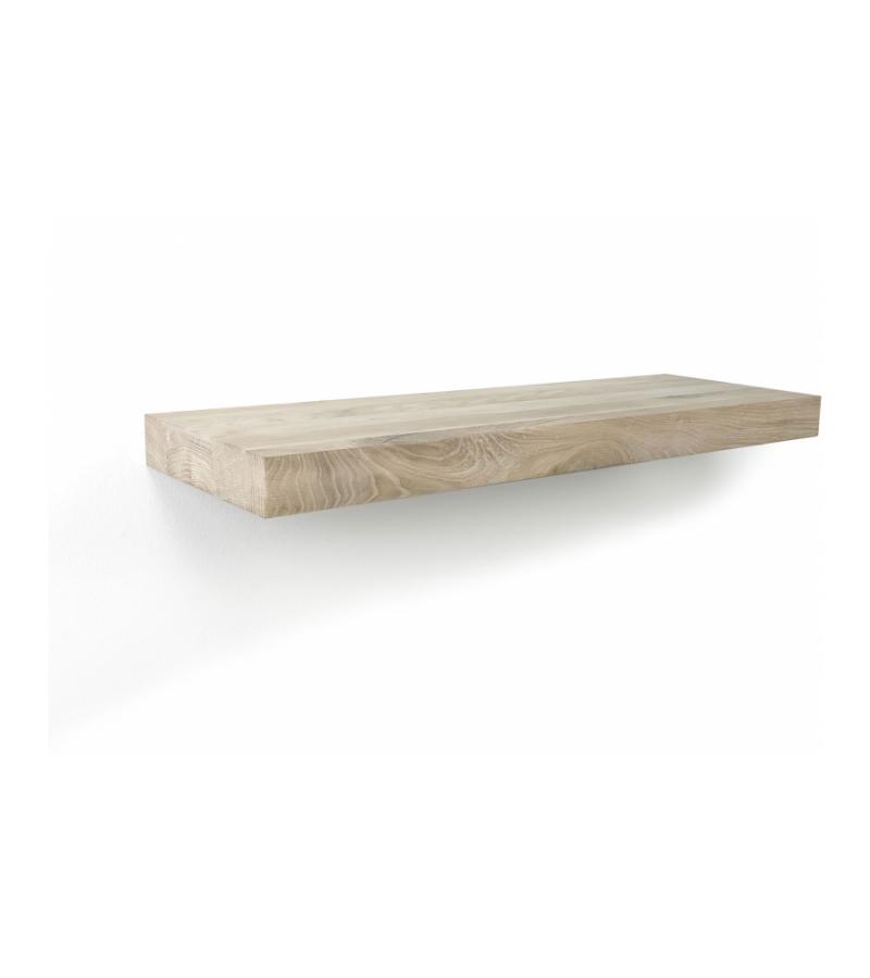 Zwevende wandplank eiken recht 140 x 20 cm