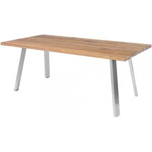 Tuintafel Charly teak met rvs frame 220 cm