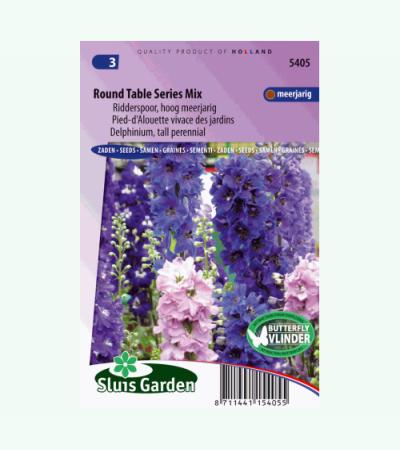 Ridderspoor hoog meerjarig bloemzaden - Round Table Series Mix