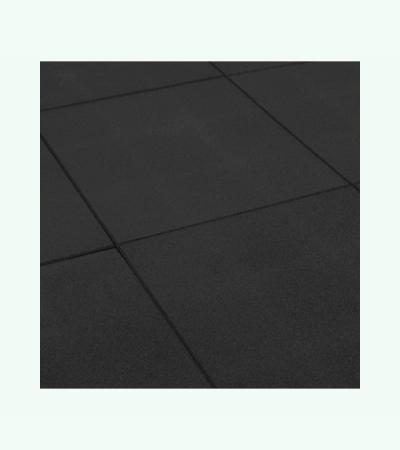 Rubbertegel zwart 50x50x2.5 cm