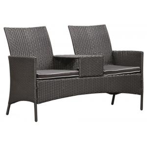 Brentwood loveseater tuinbank zwart