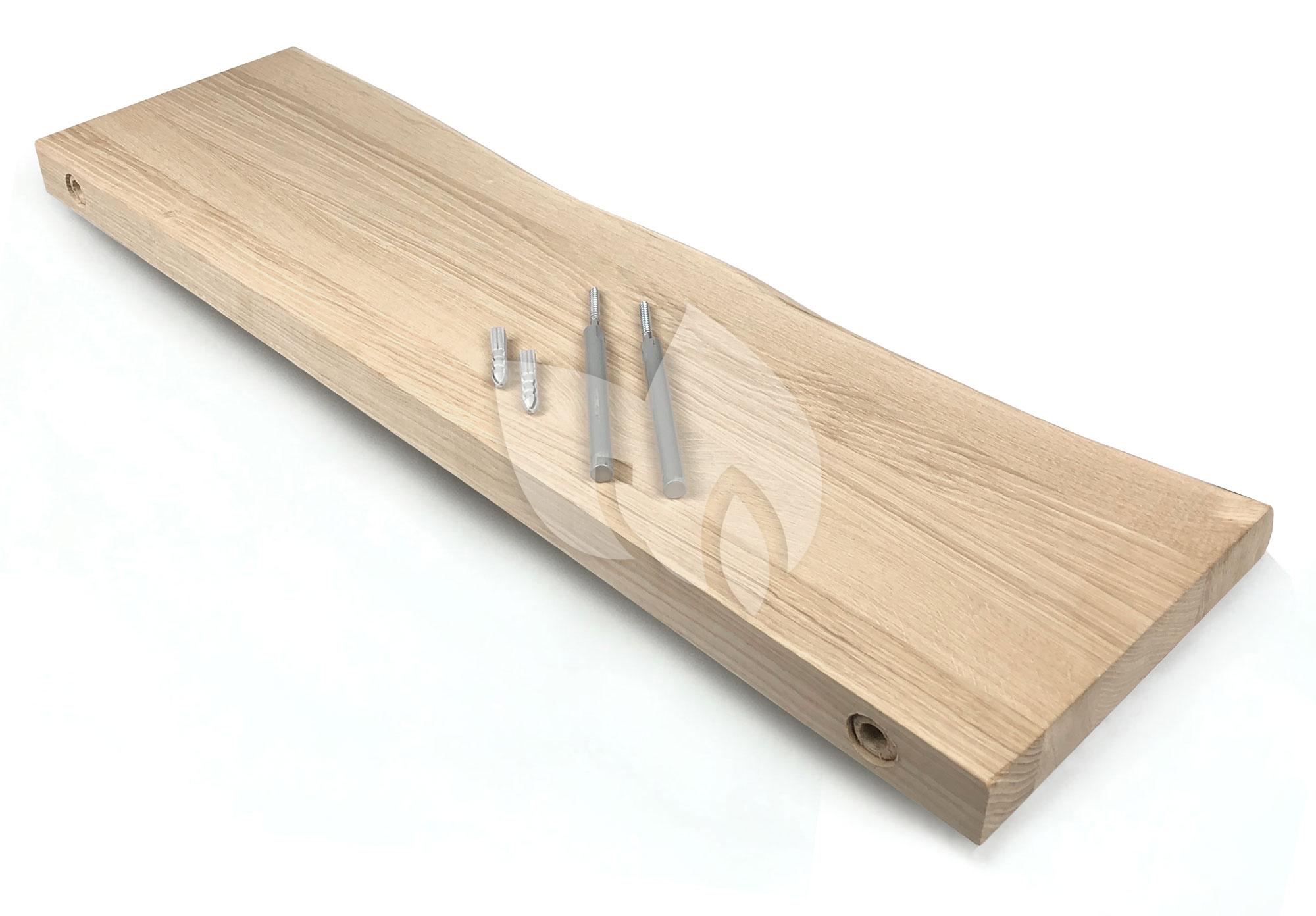 Wood Brothers Zwevende wandplank eiken boomstam 60 x 20 cm Tuinexpress.nl